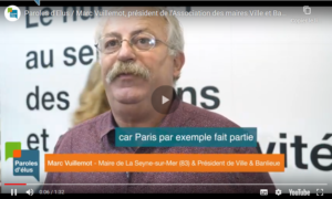 Ici on voit la capture d'un écran vidéo de l'interview de marc Vuillemot